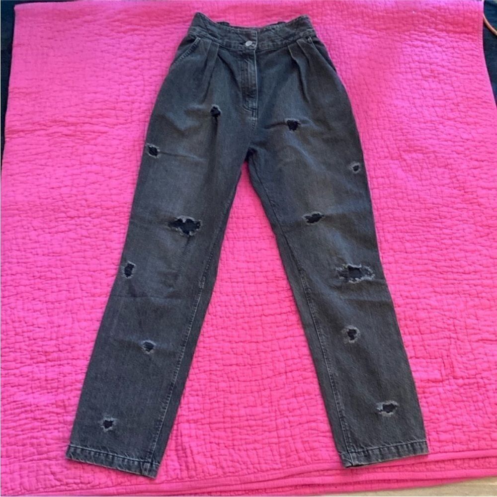 Rachel Comey Distressed Black Jeans, US2